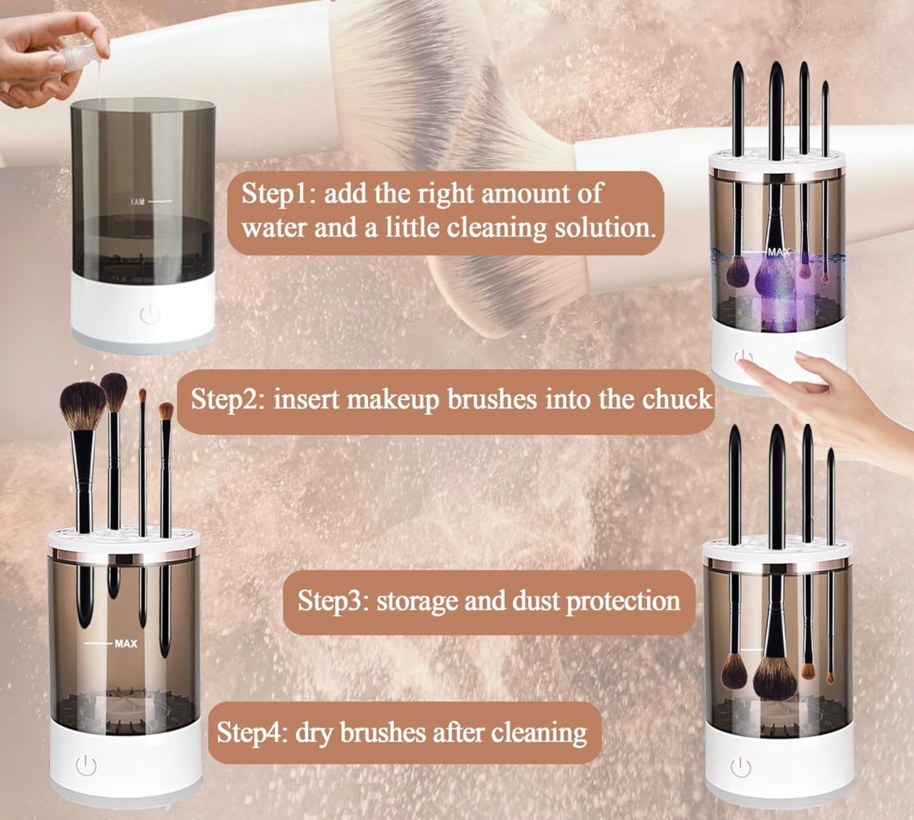 Make up brush cleaner