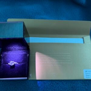 Moissanite sterling silver ring